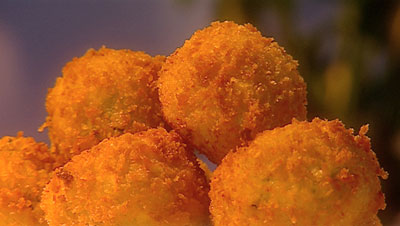 Deep fried courgette balls - Feast Greece