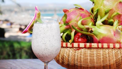 Dragon fruit smoothie from Luke Nguyen's Vietnam