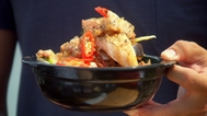 Caramelised fish in young coconut juice recipe