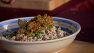 Green bean salad with chicken